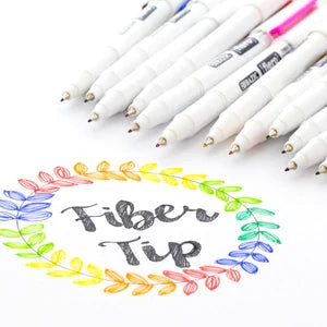12 Color Fiero Fiber Tip Fineliner Pen Sold in 12 Units