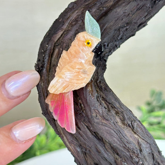 14" Tall Handmade Pink Amethyst Gemstone Tree, Pink Amethyst Base with a Crystal Bird #6404PKPK - 001 - Brazil GemsBrazil Gems14" Tall Handmade Pink Amethyst Gemstone Tree, Pink Amethyst Base with a Crystal Bird #6404PKPK - 001Gemstone Trees6404PKPK - 001