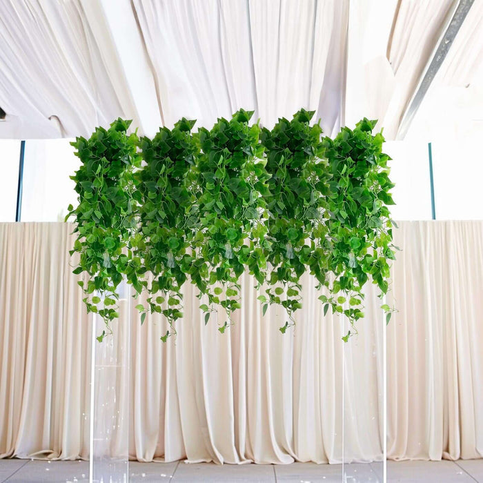 Artificial ivy garland decoration for events and home decor.