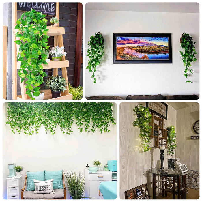 Artificial green ivy plant decor for home or office interior styling.