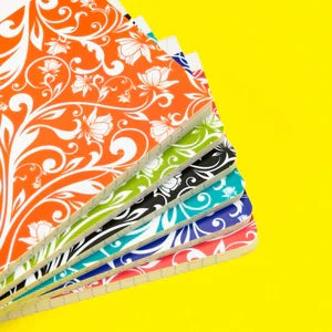 80 Ct. 5" x 7" Floral Poly Cover Personal Composition Book Sold in 48 Units