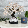 Rose Quartz 9" Tall Handmade Gemstone Tree on a Crystal base, 120 Gems #5403ROSQ - Brazil GemsBrazil GemsRose Quartz 9" Tall Handmade Gemstone Tree on a Crystal base, 120 Gems #5403ROSQGemstone Trees5403ROSQ