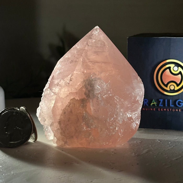 Extra Quality Rose Quartz Crystal Foot & Point #3102RQ-055