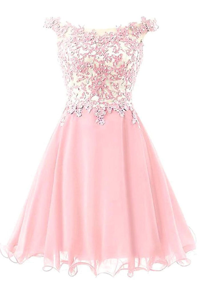 A-Line/Princess Off-the-Shoulder Short/Mini Tulle Cocktail