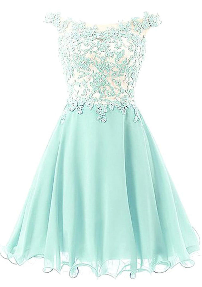A-Line/Princess Off-the-Shoulder Short/Mini Tulle Cocktail