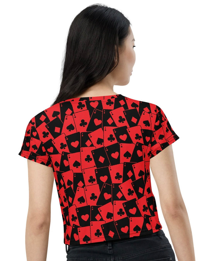 Ace Of Hearts Crop Tee, Crop Tee, - One Stop Rave