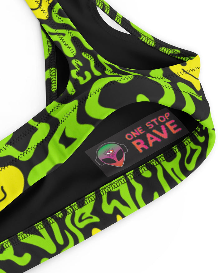 Acid Smilez Recycled Padded V-Top, V-Top, - One Stop Rave