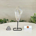 Angel Aura Quartz Point on a Metal Stand, 5.8" Tall #3122AA-038