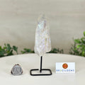 Angel Aura Quartz Point on a Metal Stand, 6.9" Tall #3122AA-039