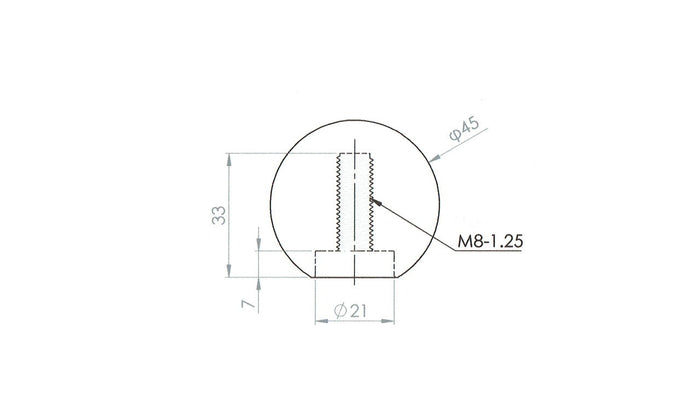 ARC Brazing Circular Mirror Finish Titan Shift Knob M8 x P1.25 ##140111049 ARC BRAZING