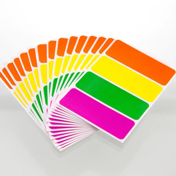 BAZIC 2 3/4" X 1" Fluorescent Multipurpose Label (60/Pack) Sold in 24 Units