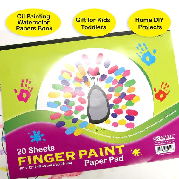 BAZIC 20 Ct. 16" X 12" Finger Paint Paper Pad Sold in 48 Units