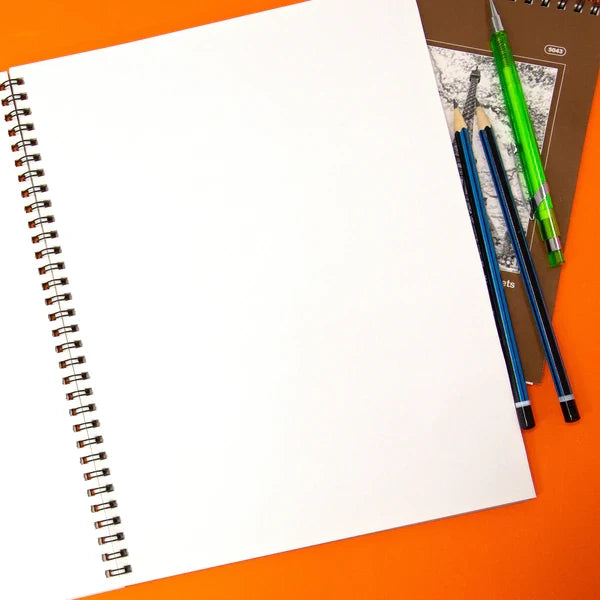 BAZIC 30 Ct. 8.5" X 11" Side Bound Spiral Premium Sketch Book Sold in 48 Units