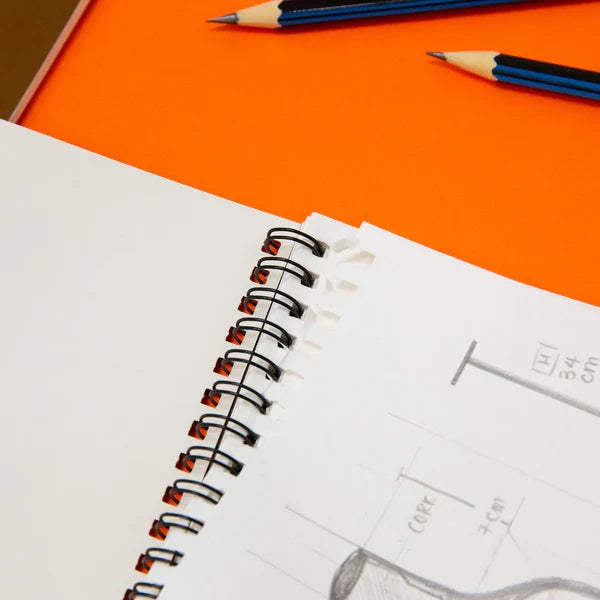 BAZIC 30 Ct. 8.5" X 11" Side Bound Spiral Premium Sketch Book Sold in 48 Units