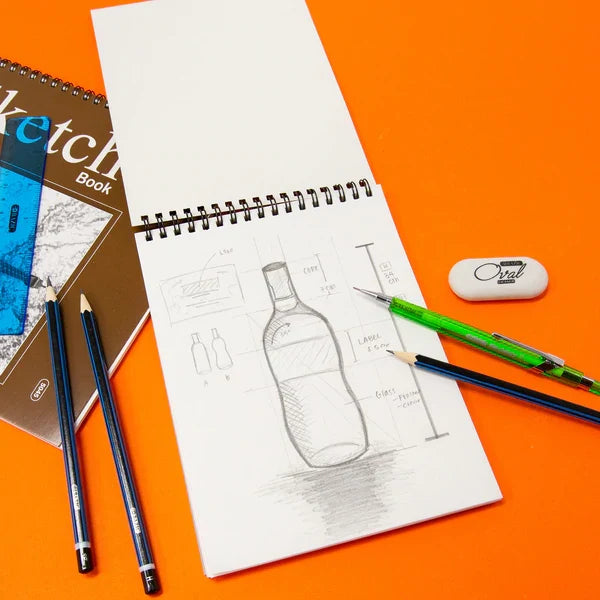 BAZIC 30 Ct. 9" X 12" Top Bound Spiral Premium Sketch Pad Sold in 48 Units