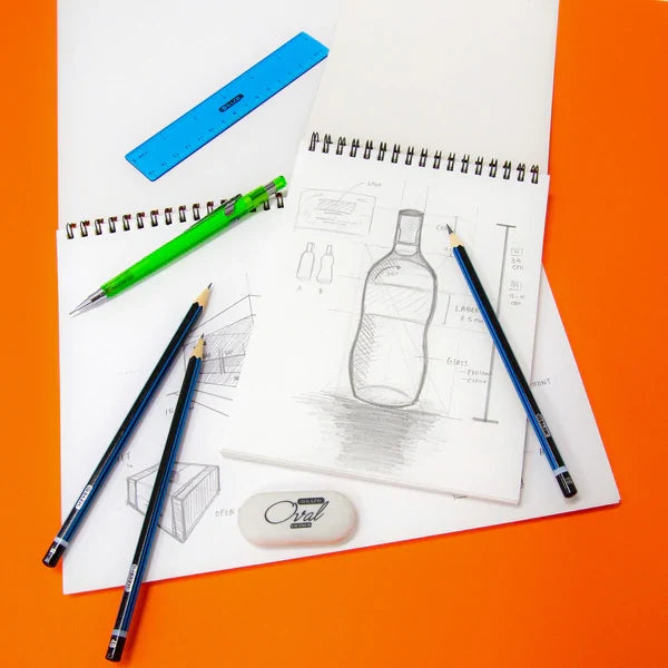 BAZIC 50 Ct. 6" X 8" Top Bound Spiral Premium Sketch Pad Sold in 48 Units