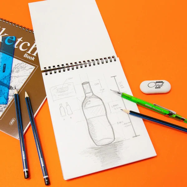 BAZIC 50 Ct. 6" X 8" Top Bound Spiral Premium Sketch Pad Sold in 48 Units
