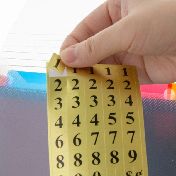 BAZIC Gold Foil Number Label (378/Pack) Sold in 24 Units