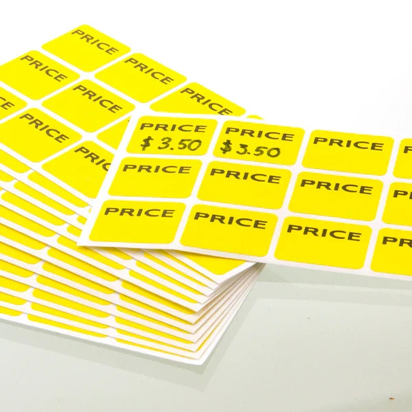 BAZIC Yellow Price Mark Label (180/Pack) Sold in 24 Units