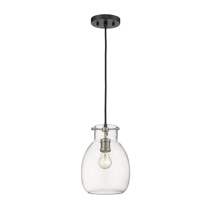 Bella Matte Black Brushed Nickel 1 Light Mini-Pendant - Mini-Pendants