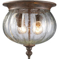 Belmont Weathered Bronze Outdoor Flush Ceiling Mount Fixture - Outdoor Flush Ceiling Mount Fixture