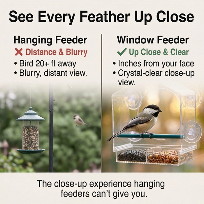 Birdvue – Crystal Clear Window Bird Feeder