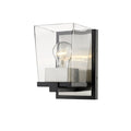 Bleeker Street Matte Black Brushed Nickel 1 Light Wall Sconce - Wall Sconces