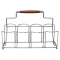 Vintage Brown Wood Handle Silver Caddy | The Hour Shop