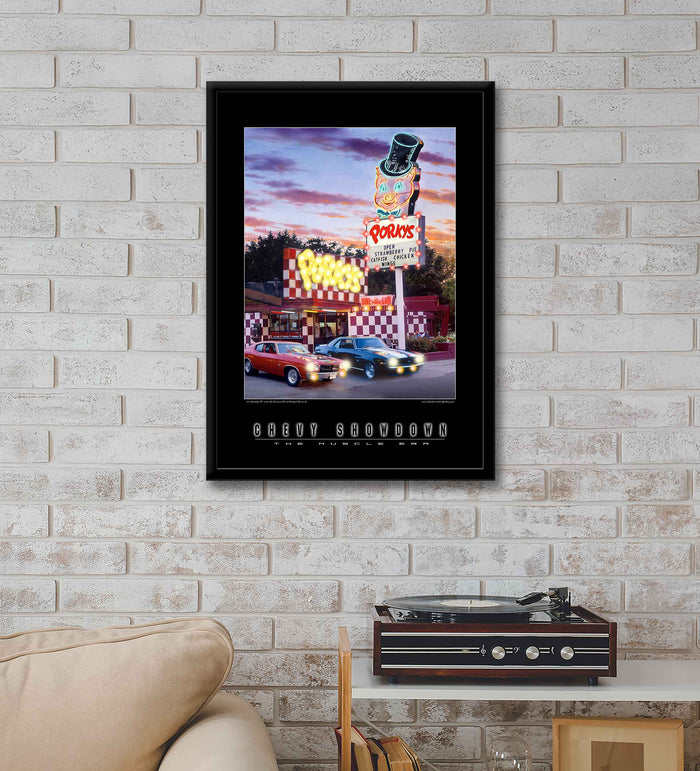 Chevy Showdown at Porky's Diner by Electric Art Gallery