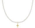 Classic Pearl 3mm Bead - Signature Cross Gold Charm
