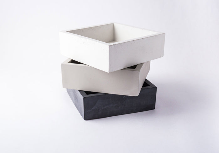Concrete Cocktail Napkin Holder, Gray