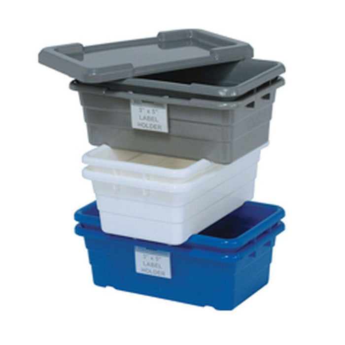 Cross Stack Totes 25-1/8" x 16" x 8-1/2" (6 Pack) - TUB2516-8GY - Quantum Storage Systems