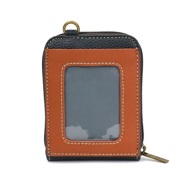 Cute C Credit Card Holder Navy Sunflower