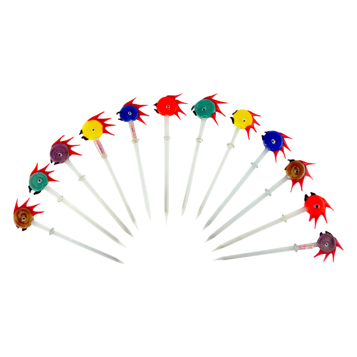 12 Czech Glass Bird Cocktail Picks | The Hour Shop Barware