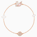 DAZZLING SWAN:BRACELET CZMO/ROS L