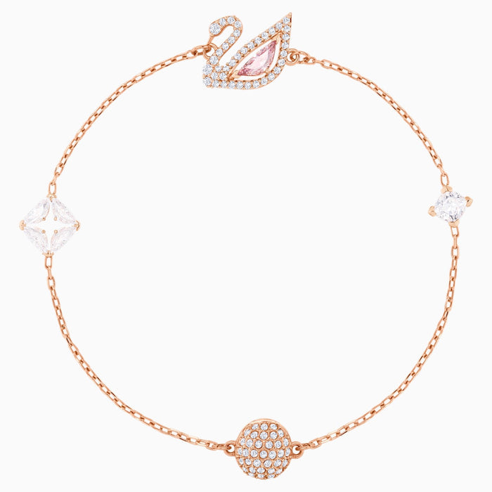 DAZZLING SWAN:BRACELET CZMO/ROS L