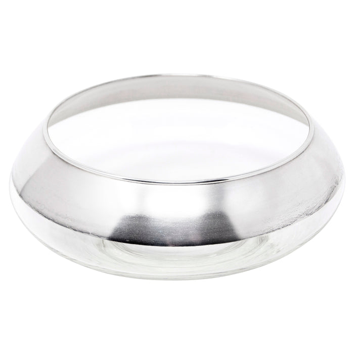Vintage Dorothy Thorpe Small Sterling Silver Band Glass Bowl | The Hour