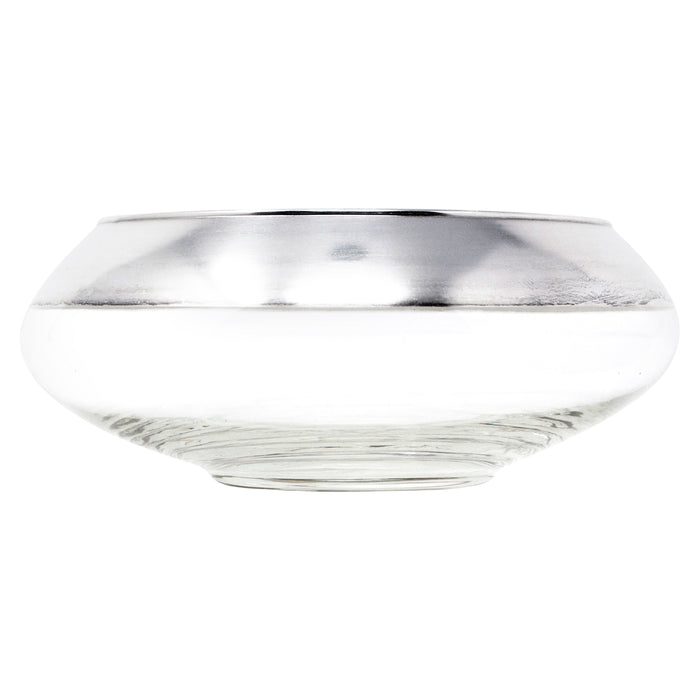 Vintage Dorothy Thorpe Sterling Silver Band Glass Bowl Side | The Hour