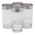 Vintage Dorothy Thorpe Sterling Band Collins Glasses | The Hour Shop