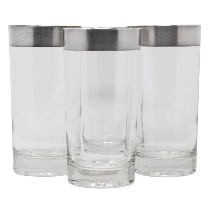 Vintage Dorothy Thorpe Sterling Band Collins Glasses front | The Hour Shop