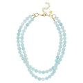 Double Strand Light Blue Necklace