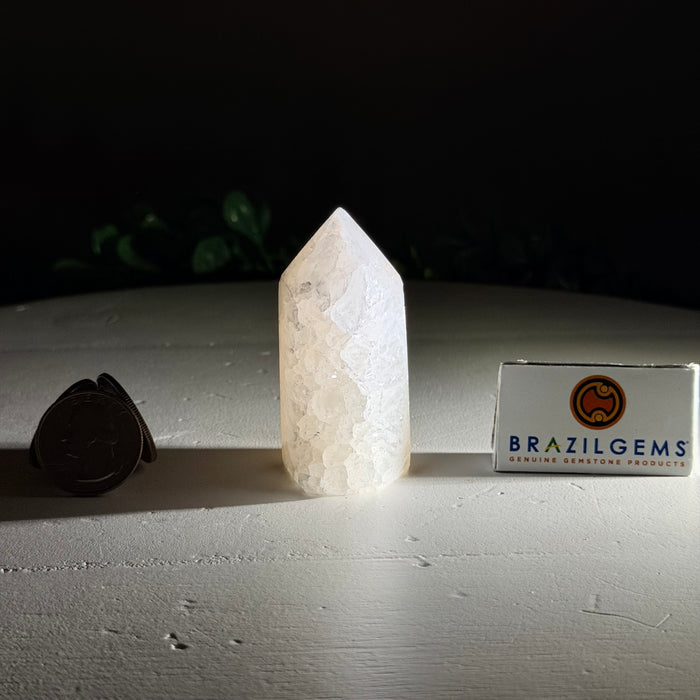 Drusy Agate Crystal Tower, Fully Polished, 2.6 in Tall #3106NA-018
