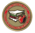 Educators Medallion for Box Cremation Urn/Flag Case - 4 Inch Diameter