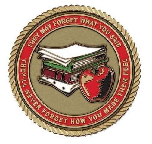 Educators Medallion for Box Cremation Urn/Flag Case - 4 Inch Diameter