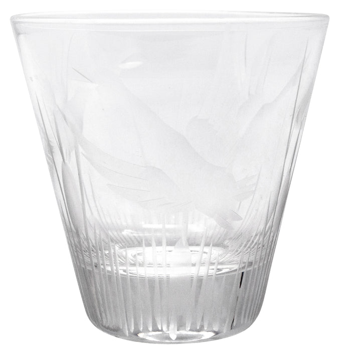 Vintage Etched Duck and Reeds Cocktail Pitcher Set Glass Front | The Hour Shop