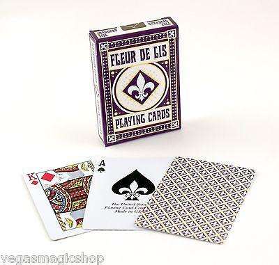 PlayingCardDecks.com-Fleur De Lis Purple & Black 2 Deck Set Bundle Playing Cards