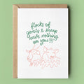 Flocks of Goats & Sheep Funny Christian Anniversary Card - Song of Songs