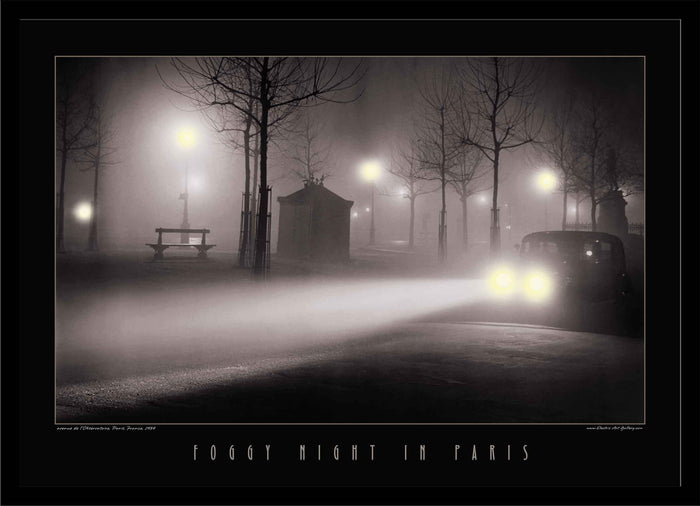 Foggy Night in Paris | Brassai Lighted Picture by Electric Art Gallery