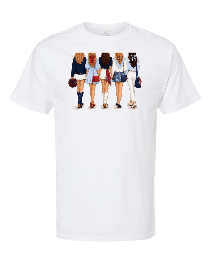 Girls Navy & Red Tee