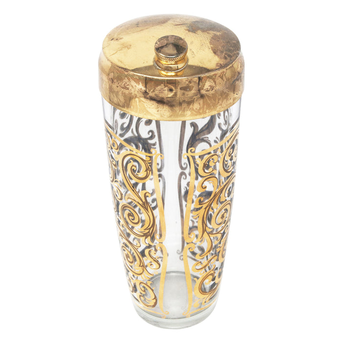 Vintage Gold Scroll Cocktail Shaker Top | The Hour Shop